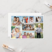 独自の8つのフォトコラージュあいさつ文を作成する カード (正面/裏面インサイチュ)