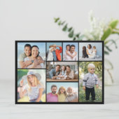 独自の8つのフォトコラージュあいさつ文を作成する カード (スタンド正面)