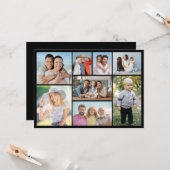 独自の8つのフォトコラージュあいさつ文を作成する カード (正面/裏面インサイチュ)