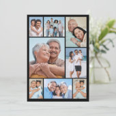 独自の8つのフォトコラージュあいさつ文を作成する カード (スタンド正面)