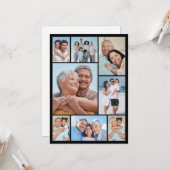 独自の8つのフォトコラージュあいさつ文を作成する カード (正面/裏面インサイチュ)