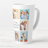 独自の8つのフォトコラージュを作成するあいさつ文を追加 カフェラテマグ (右アングル)