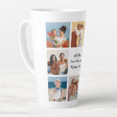 独自の8つのフォトコラージュを作成するあいさつ文を追加 カフェラテマグ (左アングル)