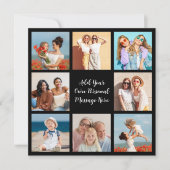 独自の8つのフォトコラージュを作成するあいさつ文を追加 カード (正面)