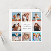 独自の8つのフォトコラージュを作成するあいさつ文を追加 カード (正面/裏面インサイチュ)