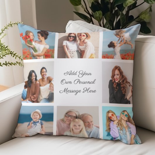 独自の8つのフォトコラージュを作成するあいさつ文を追加 クッション