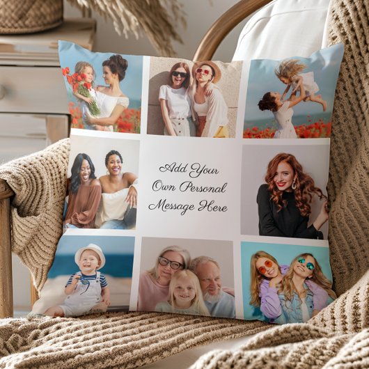 独自の8つのフォトコラージュを作成するあいさつ文を追加 クッション