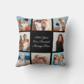 独自の8つのフォトコラージュを作成するあいさつ文を追加 クッション (裏面)