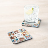 独自の8つのフォトコラージュを作成するあいさつ文を追加 コースター (右側)