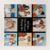 独自の8つのフォトコラージュを作成するあいさつ文を追加 ジグソーパズル (横)