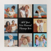 独自の8つのフォトコラージュを作成するあいさつ文を追加 ジグソーパズル (縦)