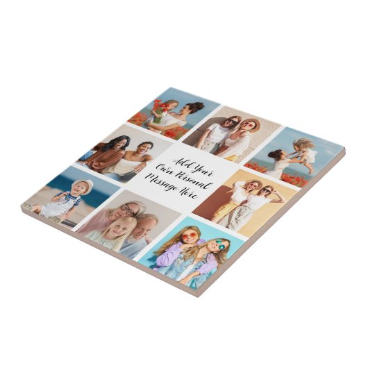 独自の8つのフォトコラージュを作成するあいさつ文を追加 タイル (側面)