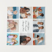 独自の8つのフォトコラージュを作成するあいさつ文を追加 タペストリー (正面(横))