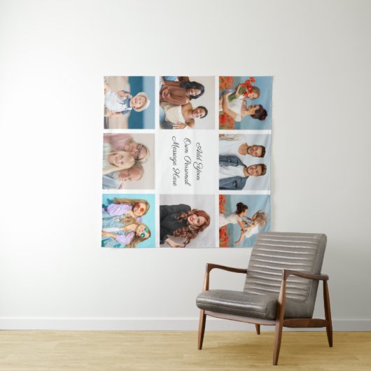 独自の8つのフォトコラージュを作成するあいさつ文を追加 タペストリー (インサイチュ(横))