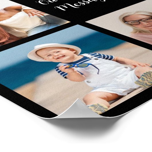 独自の8つのフォトコラージュを作成するあいさつ文を追加 ポスター (角)