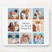 独自の8つのフォトコラージュを作成するあいさつ文を追加 マウスパッド (正面)