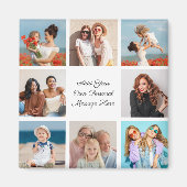 独自の8つのフォトコラージュを作成するあいさつ文を追加 マグネット (正面)