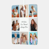 独自の8つのフォトコラージュを作成するあいさつ文を追加 メタルオーナメント (正面左)