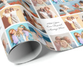 独自の8つのフォトコラージュを作成するあいさつ文を追加 ラッピングペーパー (ロールコーナー)