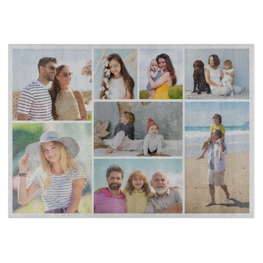 独自の8つのフォトコラージュを作成する カッティングボード (正面)