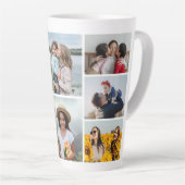 独自の8つのフォトコラージュを作成する カフェラテマグ (右アングル)