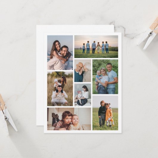 独自の8つのフォトコラージュを作成する カード (正面/裏面インサイチュ)