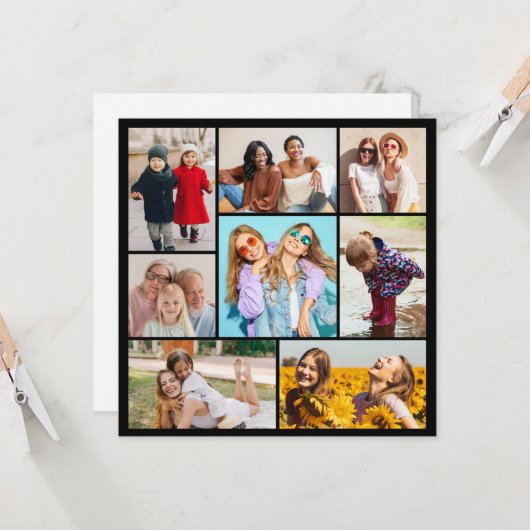 独自の8つのフォトコラージュを作成する カード (正面/裏面インサイチュ)