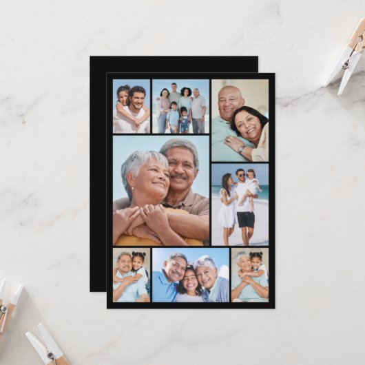 独自の8つのフォトコラージュを作成する カード (正面/裏面インサイチュ)