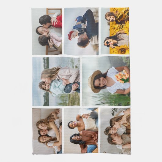 独自の8つのフォトコラージュを作成する キッチンタオル (縦)