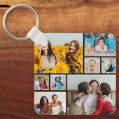 独自の8つのフォトコラージュを作成する キーホルダー (正面)