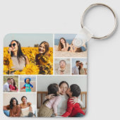 独自の8つのフォトコラージュを作成する キーホルダー (裏面)