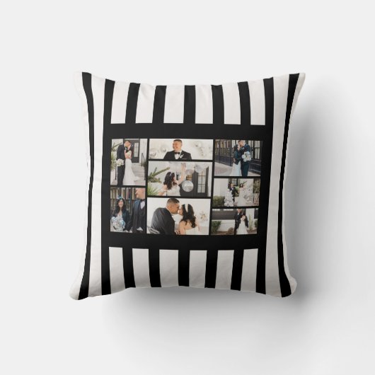 独自の8つのフォトコラージュを作成する クッション (裏面)