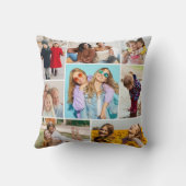 独自の8つのフォトコラージュを作成する クッション (裏面)