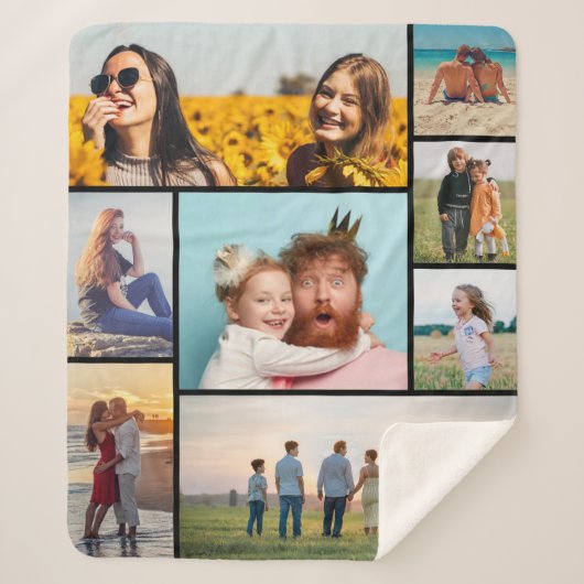 独自の8つのフォトコラージュを作成する シェルパブランケット (正面)