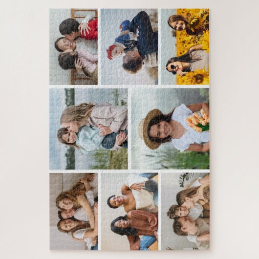 独自の8つのフォトコラージュを作成する ジグソーパズル (縦)