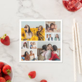 独自の8つのフォトコラージュを作成する スタンダードカクテルナプキン (インサイチュ)