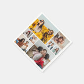 独自の8つのフォトコラージュを作成する スタンダードカクテルナプキン (角)