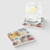 独自の8つのフォトコラージュを作成する ストーンコースター (横)