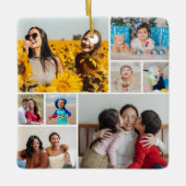 独自の8つのフォトコラージュを作成する セラミックオーナメント (正面)