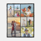 独自の8つのフォトコラージュを作成する フリースブランケット (正面)