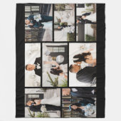 独自の8つのフォトコラージュを作成する フリースブランケット (正面)