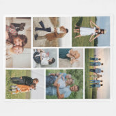 独自の8つのフォトコラージュを作成する フリースブランケット (正面(横))