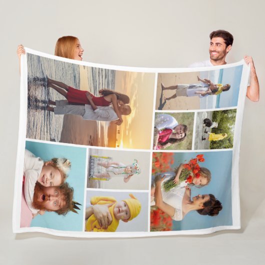 独自の8つのフォトコラージュを作成する フリースブランケット (インサイチュ)