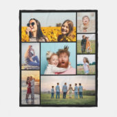 独自の8つのフォトコラージュを作成する フリースブランケット (正面)