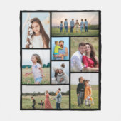 独自の8つのフォトコラージュを作成する フリースブランケット (正面)