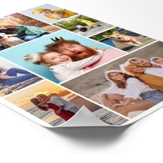 独自の8つのフォトコラージュを作成する ポスター (角)