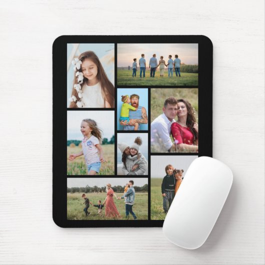 独自の8つのフォトコラージュを作成する マウスパッド (マウス)