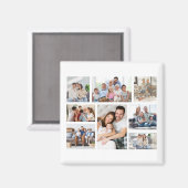 独自の8つのフォトコラージュを作成する マグネット (正面/裏面)