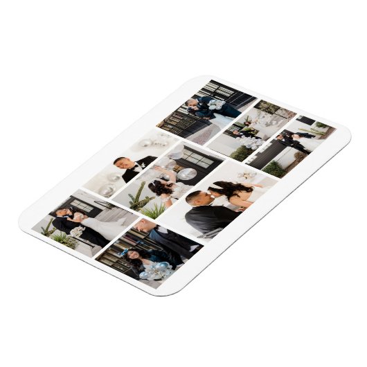 独自の8つのフォトコラージュを作成する マグネット (左側)