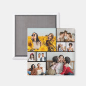 独自の8つのフォトコラージュを作成する マグネット (正面/裏面)